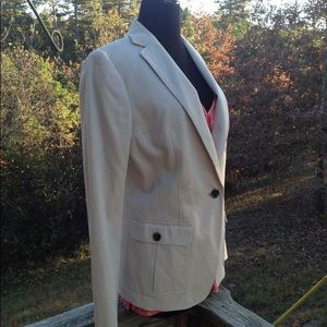 Lined Blazer MARTINOSA Creamy Tan Stretchy SIZE 6